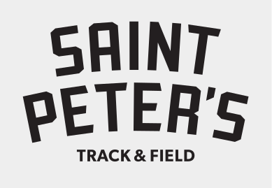 Saint Peter's Track & Field, arched lockup, black variant, cell 290