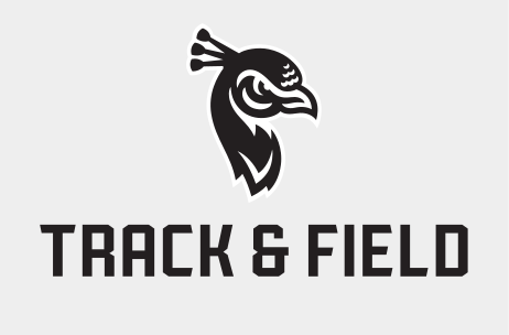 Saint Peter's Track & Field, mascot lockup, black variant, cell 292