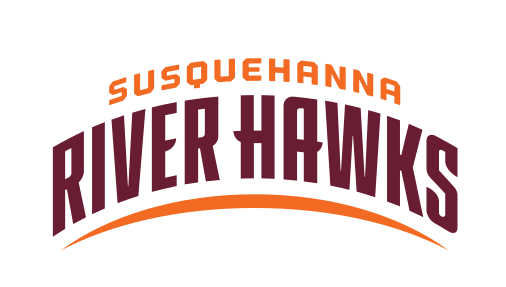 Arched Wordmark, Susquehanna over River Hawks (arched), color on white variant, cell 31