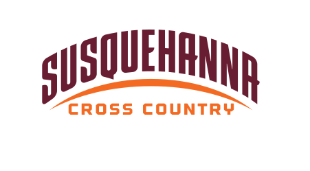 Susquehanna Cross Country wordmark, color on white variant, cell 143