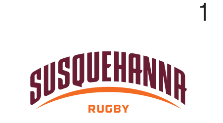Susquehanna Rugby wordmark, color on white variant, cell 157