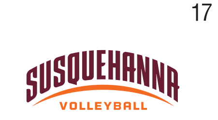 Susquehanna Volleyball wordmark, color on white variant, cell 175
