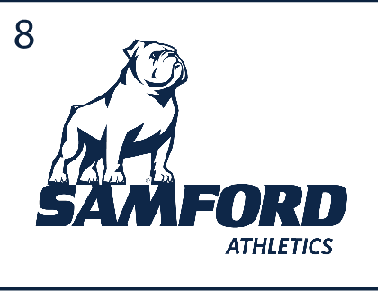 Samford Athletics Bulldog Logo, Solid navy variant, cell 48