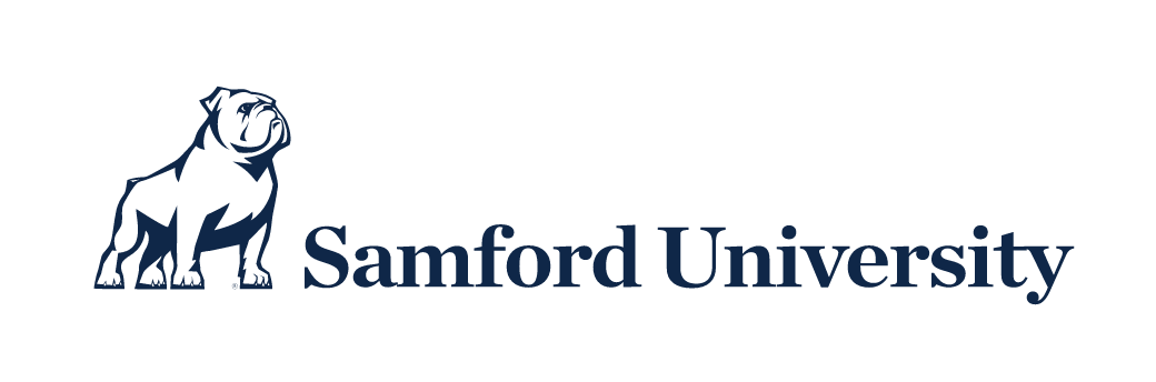 Samford University Crossover Horizontal, one-color (navy) variant