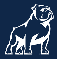 bulldog, one-color navy reversed variant