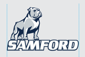 Samford bulldog logo, color variant