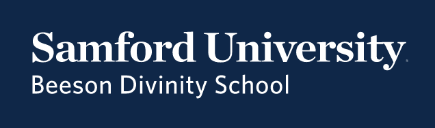 Samford University Beeson Divinity School, one-color (white), wordmark variant