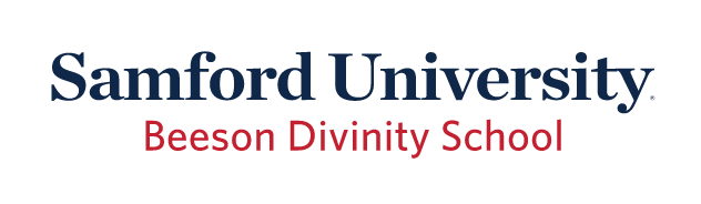 Samford University Beeson Divinity School, full-color, centered wordmark variant