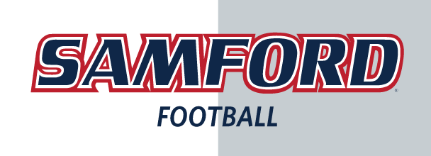 Samford Football wordmark, Red-White-Navy with Navy Team Name variant