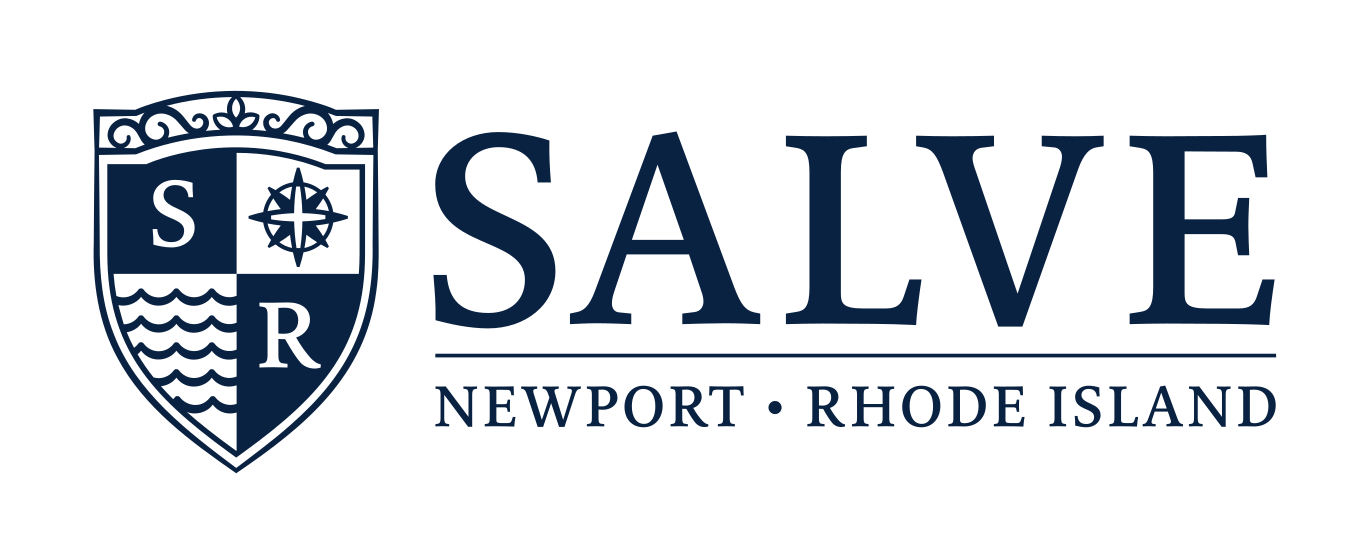 Salve Regina University logo, horizontal with tagline, color variant, cell 3