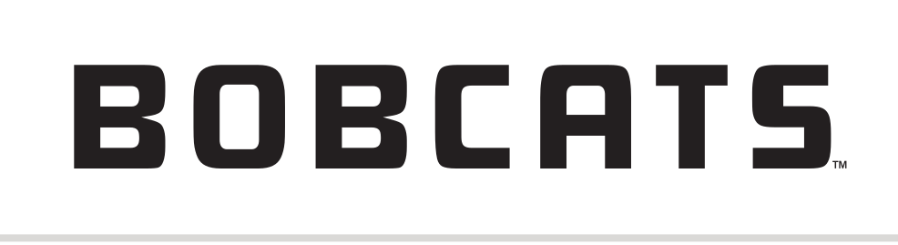Bobcats wordmark, black and white variant, cell 28