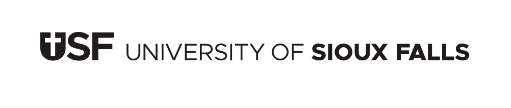 USF logo, horizontal single line, black variant, cell 10
