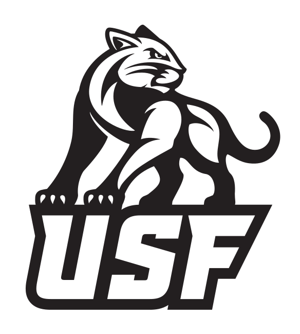 full cougar mascot on USF, black variant, cell 31