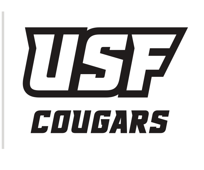 USF Cougars logo (connected), white background, black outline variant, cell 79