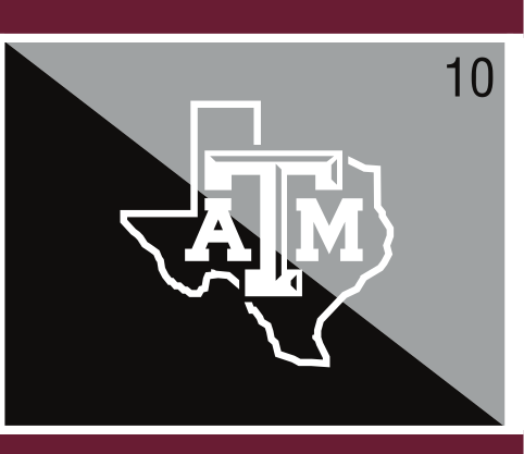 Lone Star Mark, black/maroon split variant, cell 10