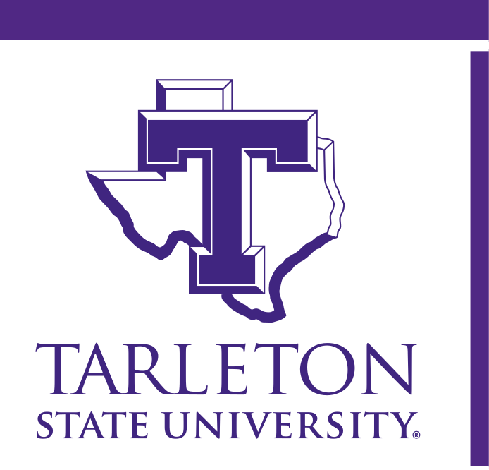 T with Texas map and wordmark, purple variant