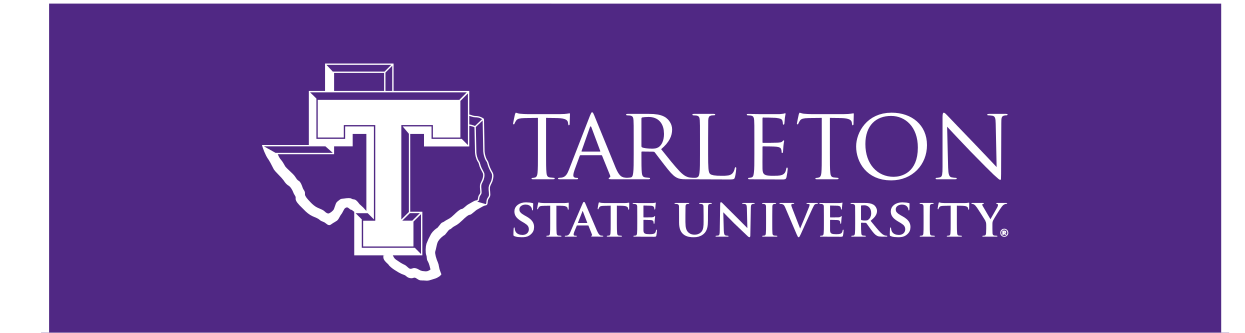 T with Texas map and wordmark, white on purple variant
