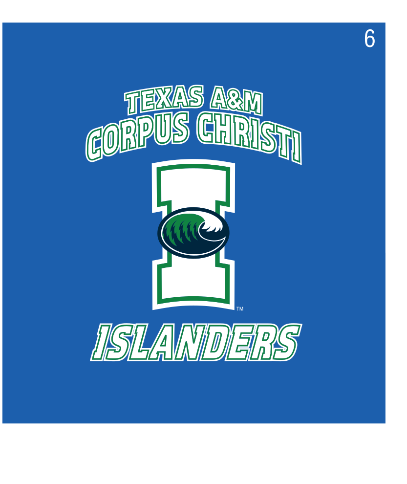 Texas A&M Corpus Christi Islanders logo, reverse variant, cell 6
