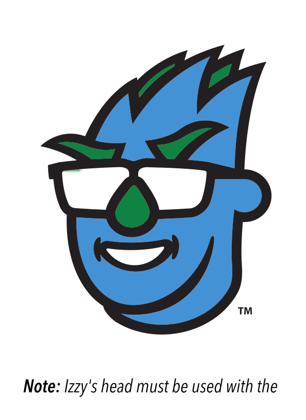 Izzy mascot, head color variant, cell 21