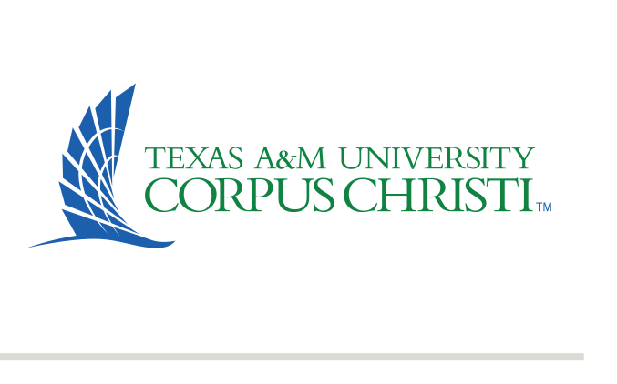 TAMUCC logo, horizontal color variant, cell 31