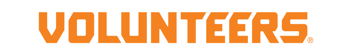 Volunteers wordmark, orange variant, cell 12
