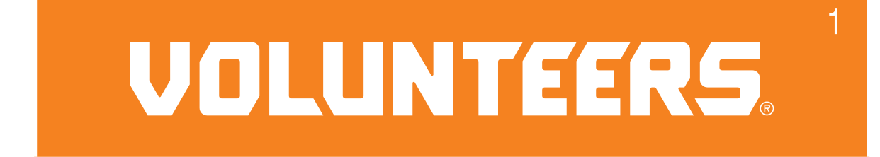 Volunteers wordmark, white on orange variant, cell 13