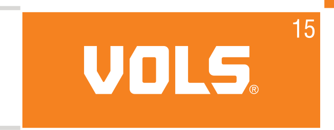 Vols wordmark, white on orange variant, cell 15