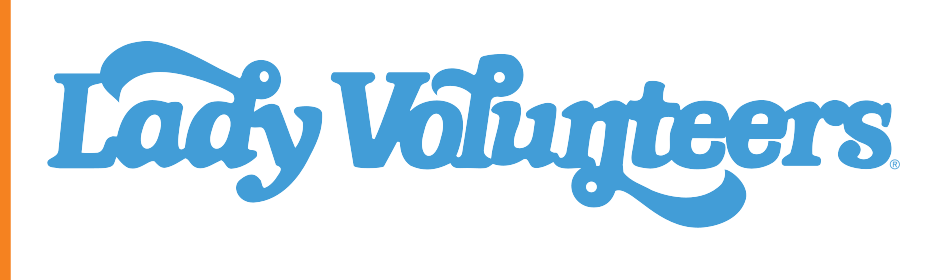 Lady Volunteers script wordmark, blue/orange variant, cell 34