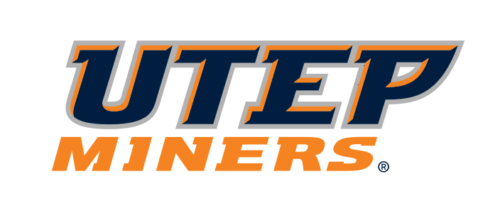 UTEP MINERS wordmark, orange and blue variant, cell 29