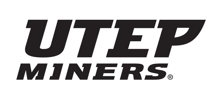 UTEP MINERS wordmark, black variant, cell 37