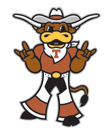 Hook 'Em mascot full body, color variant, cell 120