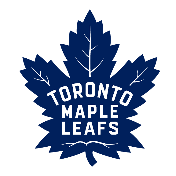 Toronto Maple Leafs primary logo, dark blue on white background, embroidery version variant