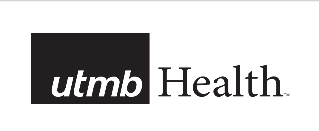 utmb Health logo, black box, white utmb, black Health variant, cell 3