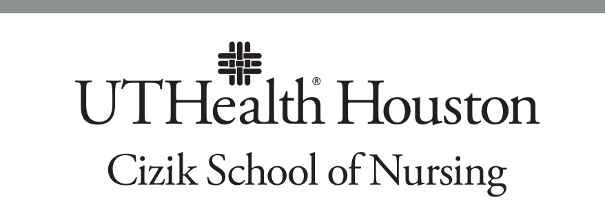 UTHealth Houston Cizik School of Nursing, stacked, black variant, cell 42