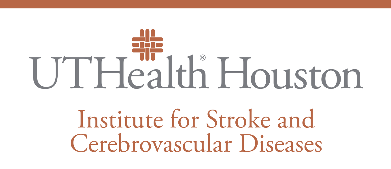 UTHealth Houston Institute for Stroke and Cerebrovascular Diseases, horizontal, black variant, cell 49