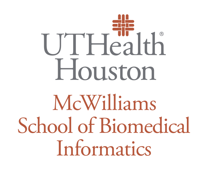 McWilliams School of Biomedical Informatics logo, stacked color alternate variant, cell 56