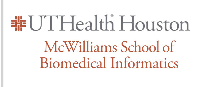 McWilliams School of Biomedical Informatics logo, horizontal color alternate variant, cell 58
