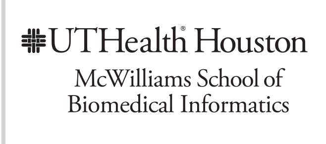 McWilliams School of Biomedical Informatics logo, horizontal black alternate variant, cell 66