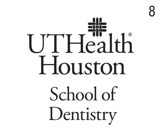 UTHealth Houston School of Dentistry, vertical, icon top, black variant, cell 89