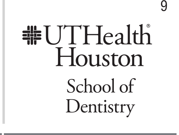UTHealth Houston School of Dentistry, vertical, icon left, black variant, cell 90