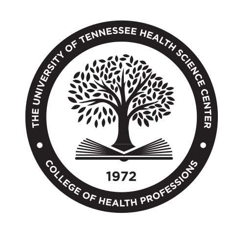 College of Health Professions seal, black variant, cell 26