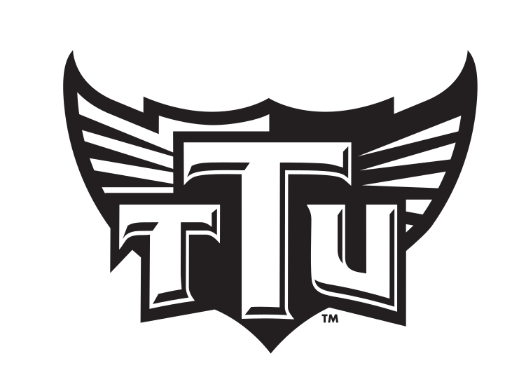 eagle head with wings and TTU lettermark, black variant, cell 19