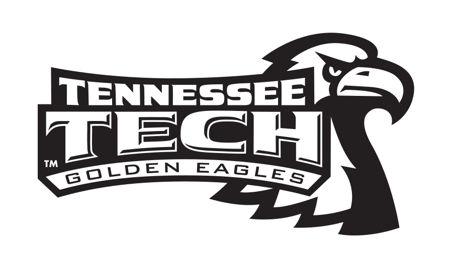 Tennessee Tech Golden Eagles wordmark with eagle head, black variant, cell 31