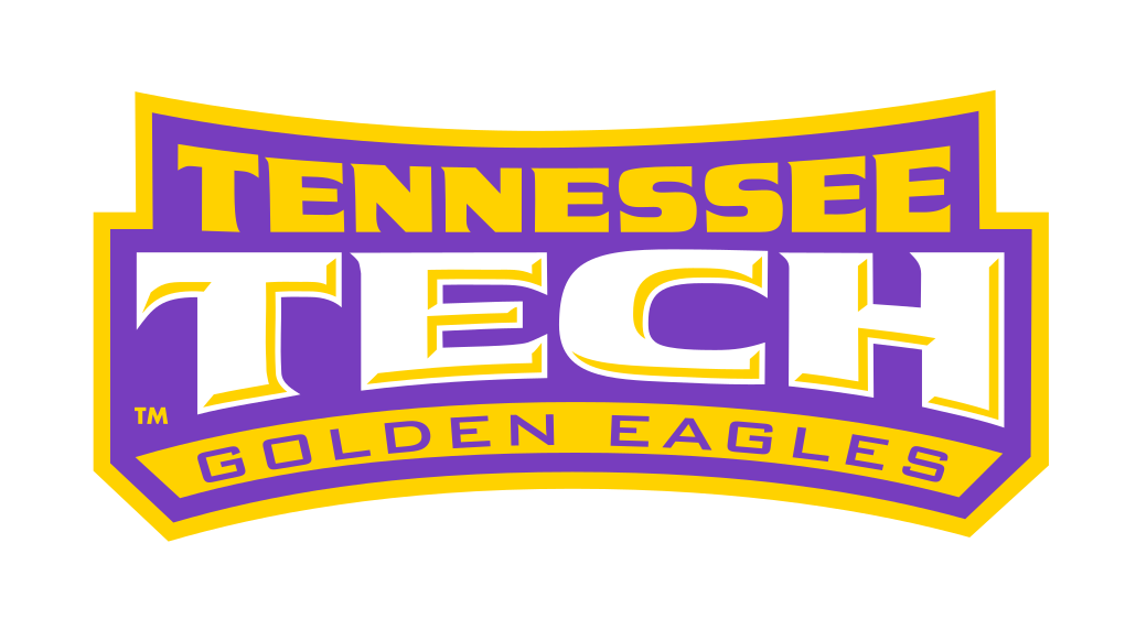 Tennessee Tech Golden Eagles wordmark, purple and gold variant, cell 33