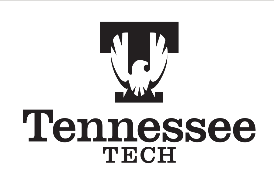 Tennessee Tech institutional logo, black vertical lockup variant, cell 42