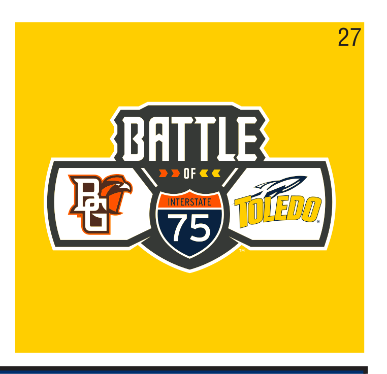 Battle of I-75 logo, home team, gold background variant, cell 27