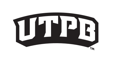 UTPB wordmark, black variant, cell 8