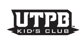 UTPB Kid's Club wordmark, black variant, cell 36