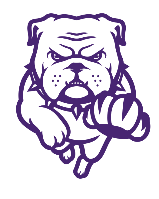 Bulldog head logo, color, outline variant, cell 20