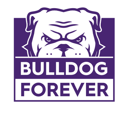 Bulldog Forever Mark, color, stacked, no university name variant, cell 34
